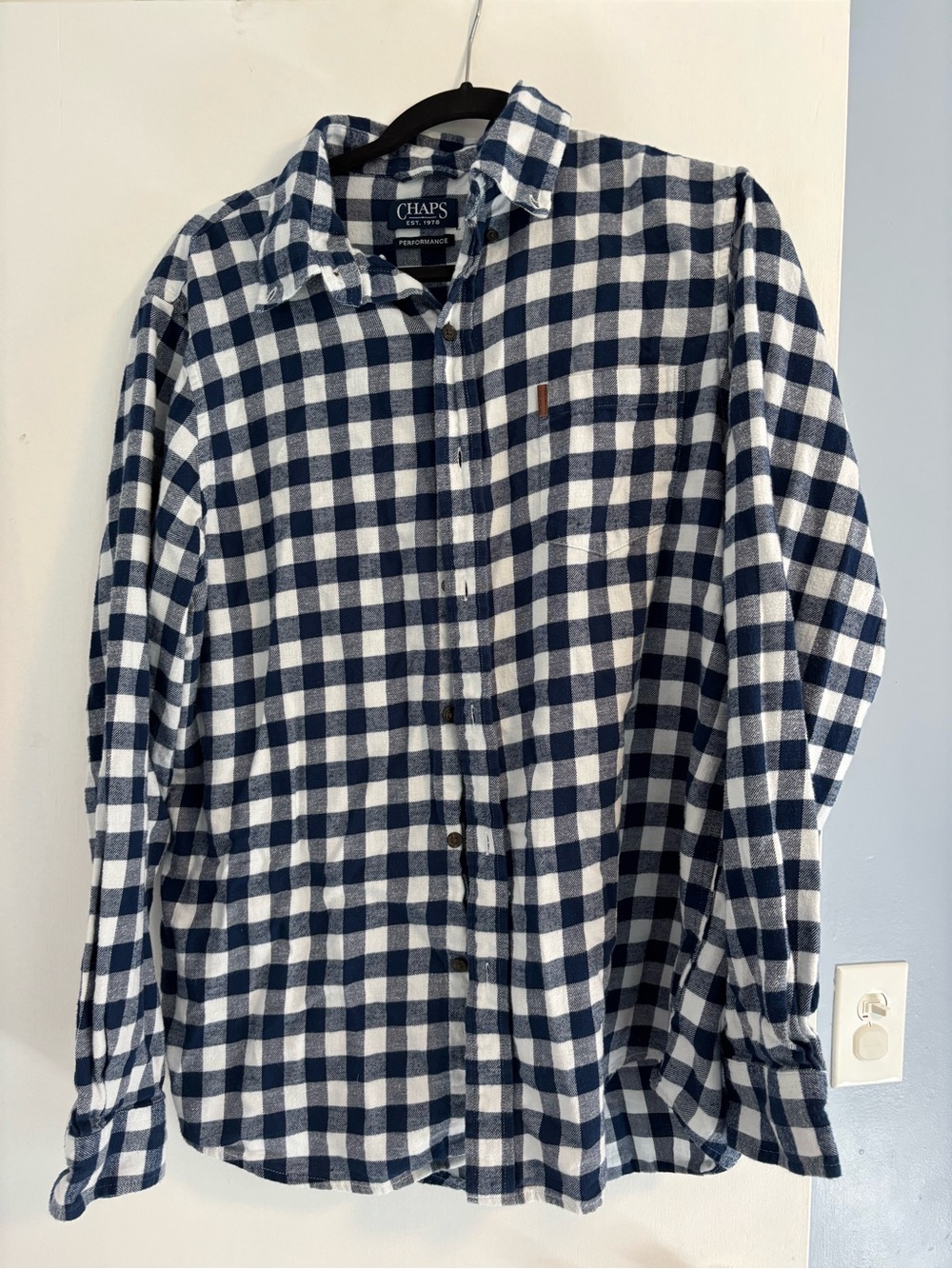 Blue plaid flannel